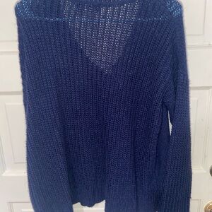 Navy blue knit sweater